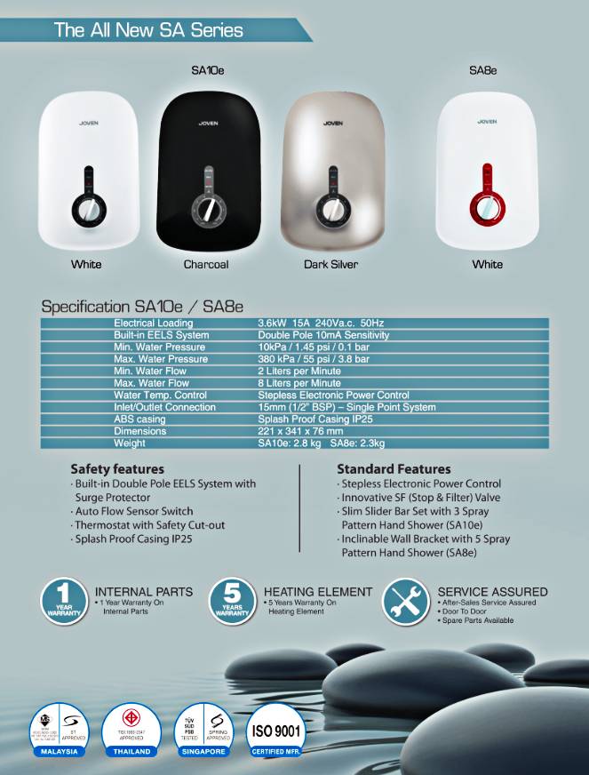 Joven Electric Joven 510 Water Heater Joven Heater Joven S510